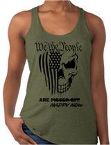 We The People Are Happy Now Racer Back Tank Top