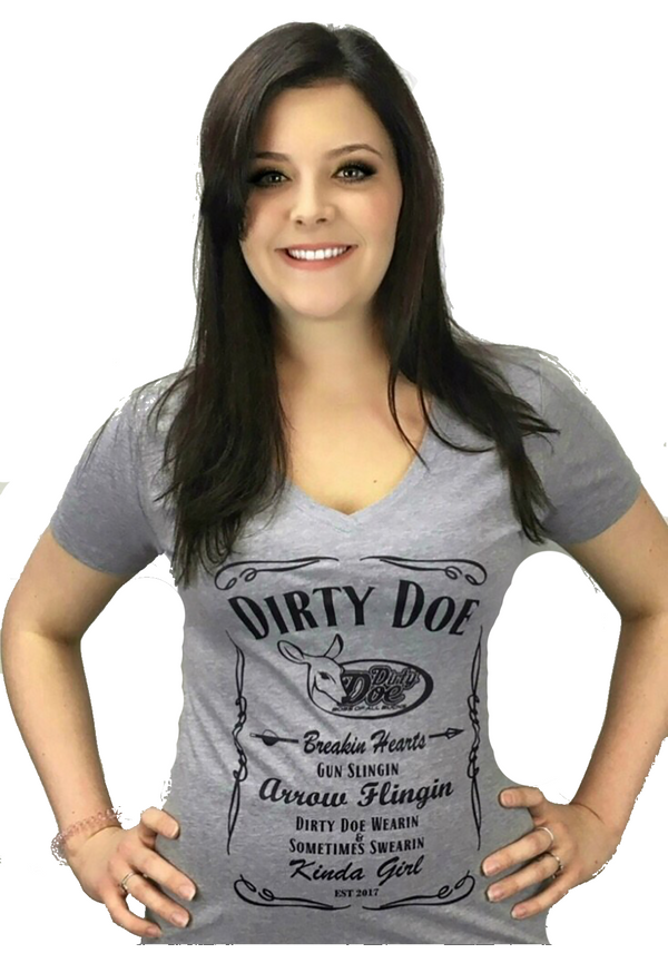 Dirty Doe Breakin' Hearts Grey T-Shirt - Dirty Doe & Buck Wild 