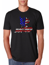 Black Buck Wild American Flag Logo - Dirty Doe & Buck Wild 