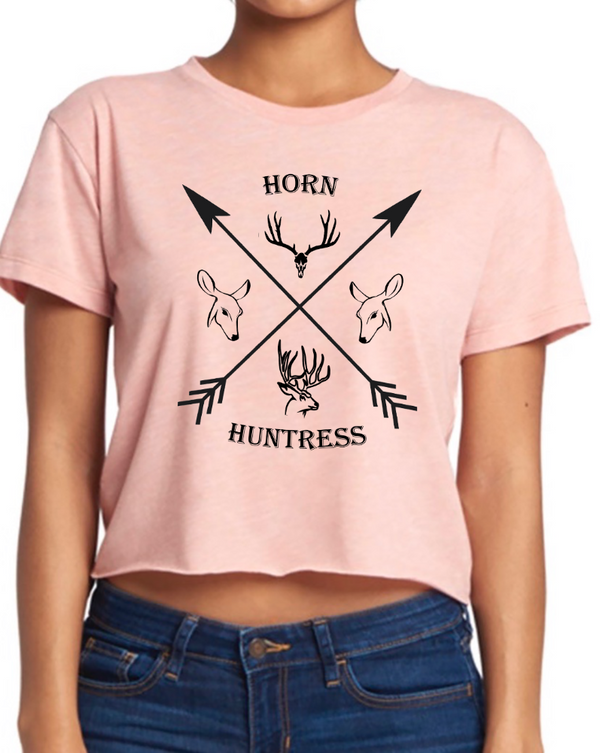 Horn Huntress Crop Top ( TM) - Dirty Doe & Buck Wild 