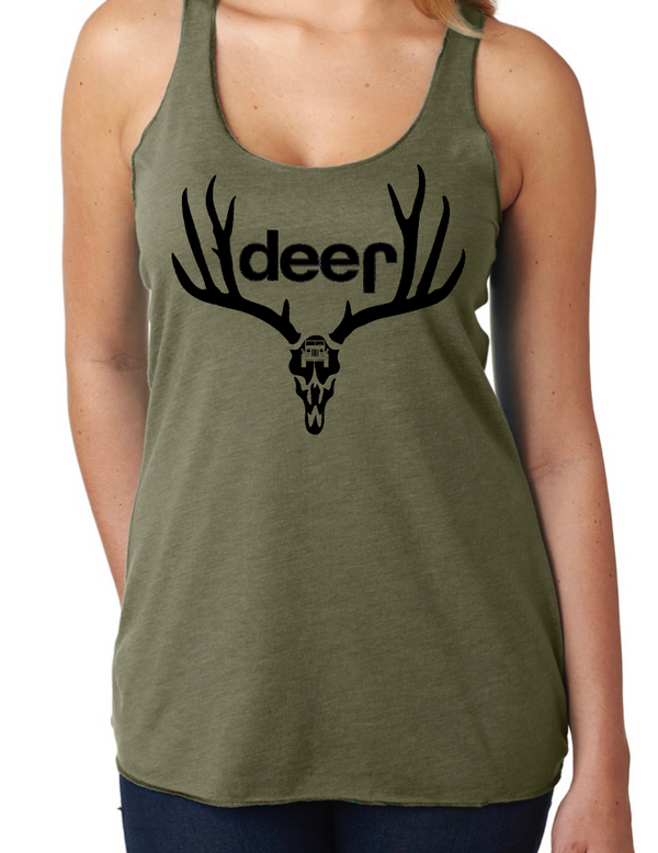 Dirty Doe "Jeep" Racer Back Tank Top - Dirty Doe & Buck Wild 