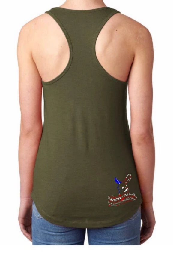 Dirty Doe Patriotic collection Racer Back Tank Top - Dirty Doe & Buck Wild 