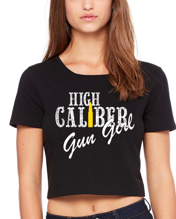 High Caliber Gun Girl Crop Top - Dirty Doe & Buck Wild 