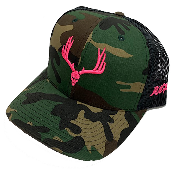 Buckwild Neon Pink Camouflage Muley Snapback Hat - Dirty Doe & Buck Wild 