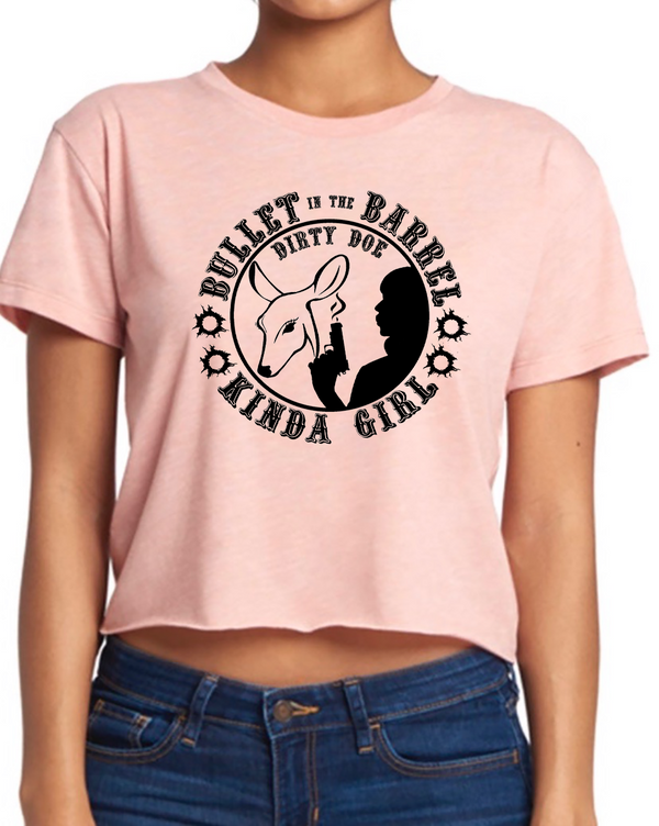 Bullet In The Barrel Crop Top - Dirty Doe & Buck Wild 