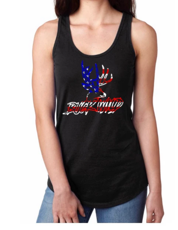 Buckwild Patriotic Racer Back Tank Top - Dirty Doe & Buck Wild 