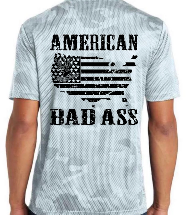  American Badass T-shirt- Dirty Doe & Buck Wild ,hunting apparel,camo,girls that hunt,huntress, buck wild,deer shirts,buck shirts,country shirt,country girl shirts, amazon,cabelas,bass pro shop,sportmans,
