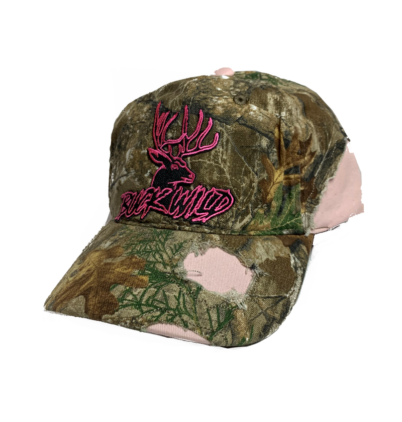 Buckwild “Pink Frayed “ Hat - Dirty Doe & Buck Wild 