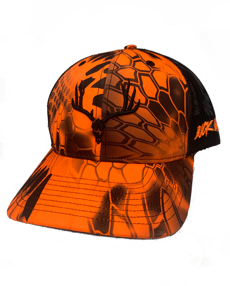 BUCKWILD “Mad Orange” Curveable  Snapback Hat - Dirty Doe & Buck Wild 