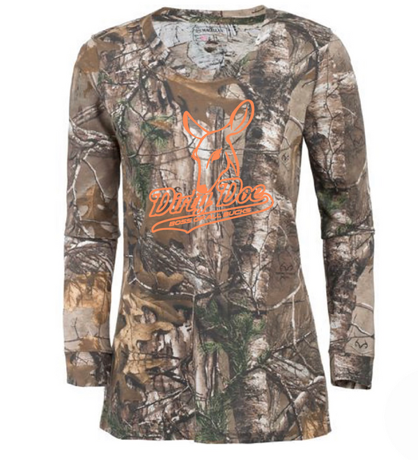 Dirty Doe Boss Of All bucks  Long Sleeve Camo Shirts - Dirty Doe & Buck Wild 