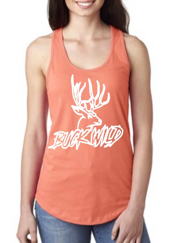 Buck Wild Racer Back Tank Top (Assorted Colors) - Dirty Doe & Buck Wild 